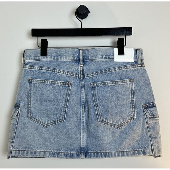 ARITZIA Denim Forum The '90s Cargo Mini Denim Skirt in Wash 7 Yrs Bleu Taboo - Picture 5 of 12